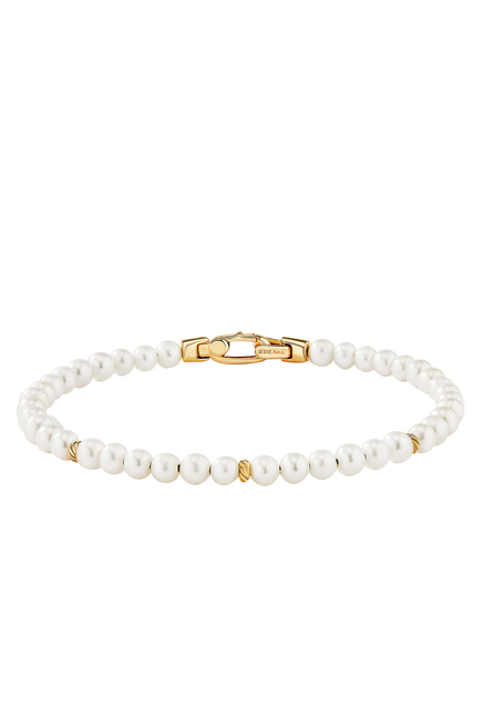 Bijoux Beaded Bracelet, 14k Yellow Gold & Pearls
